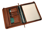 Leather Zippered Ring Binder